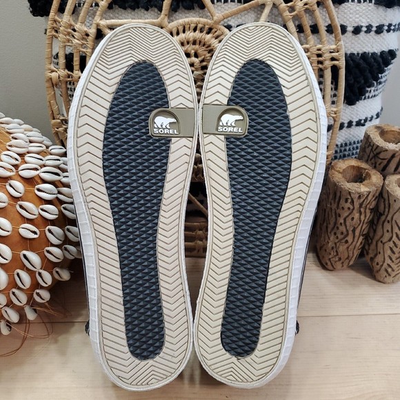 Sorel Sentry Distressed Leather Sneakers Colorblock Gray Black Men's 11.5 EUC - Picture 8 of 15